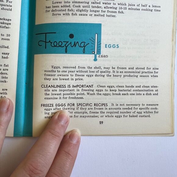 Vintage 1963 Cookbook Freezing Foods at Home Paperback - Picture 12 of 16